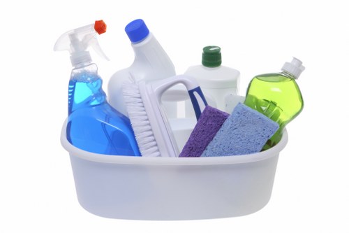 Cleaner using equipment for safe window cleaning in Balham