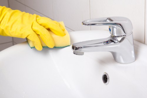 Professional carpet cleaner in Balham deep cleaning a living room carpet