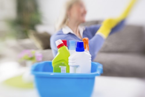 Professional carpets cleaner in Balham restoring a living room carpet
